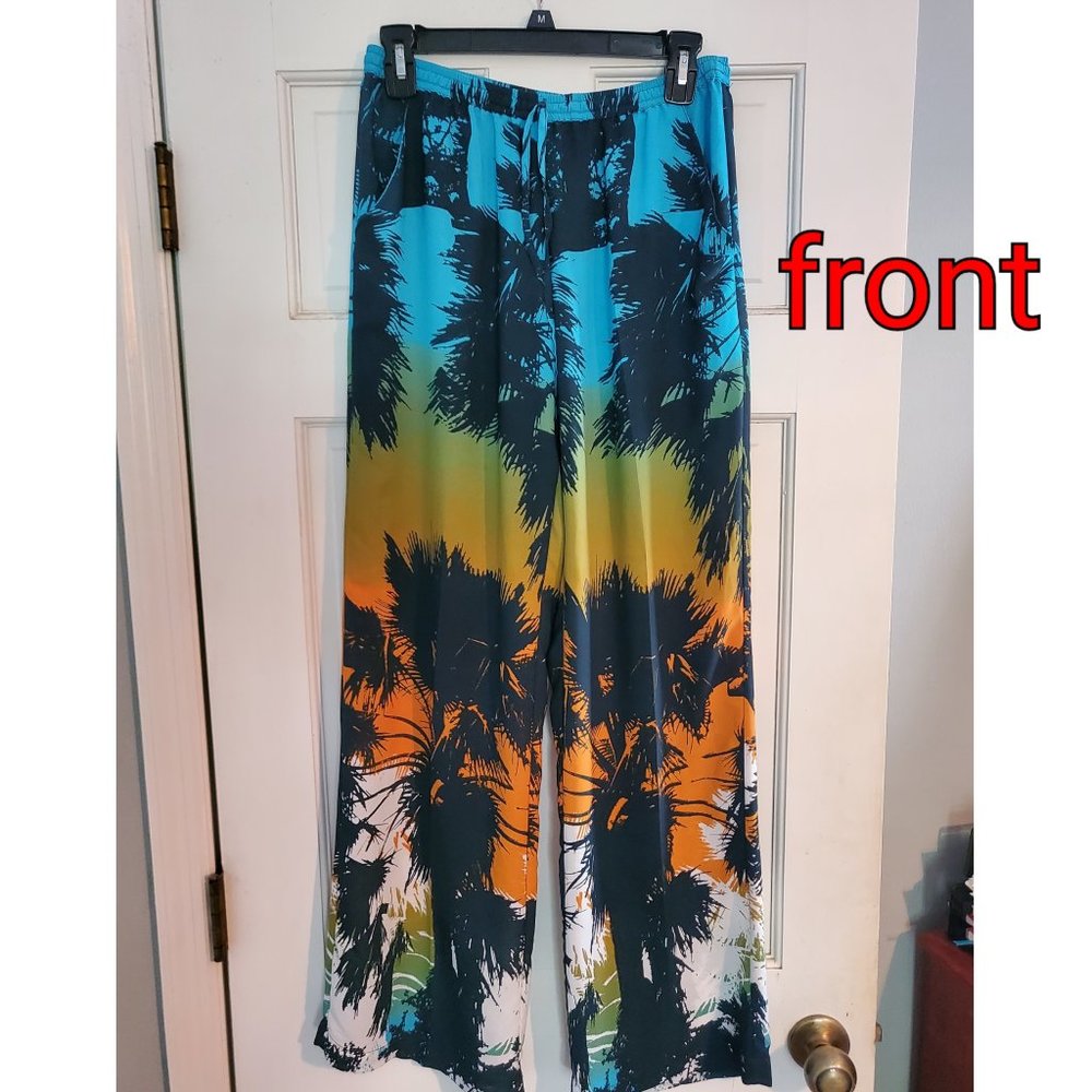 Wide Leg, Lightweight Hawaiin Pants - medium